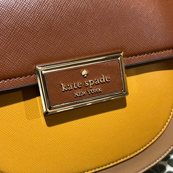 ♠️kate spade Reegan Colorblock Saddle Crossbody Bag, Squash Blossom Multi NWT